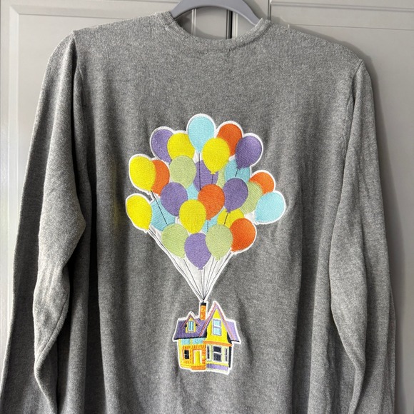 Torrid Disney Pixar Up Embroidered Dug Button Cardigan Sweater, Gray, 3 (22/24) - Picture 2 of 12